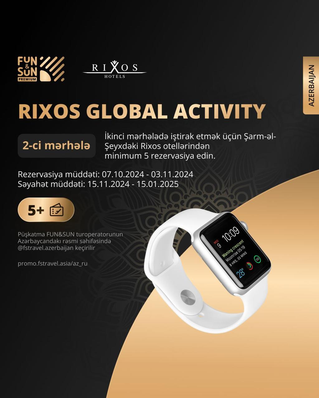 TURİZMÇİLƏRİN NƏZƏRİNƏ: “Rixos” sat “Apple watch” qazan