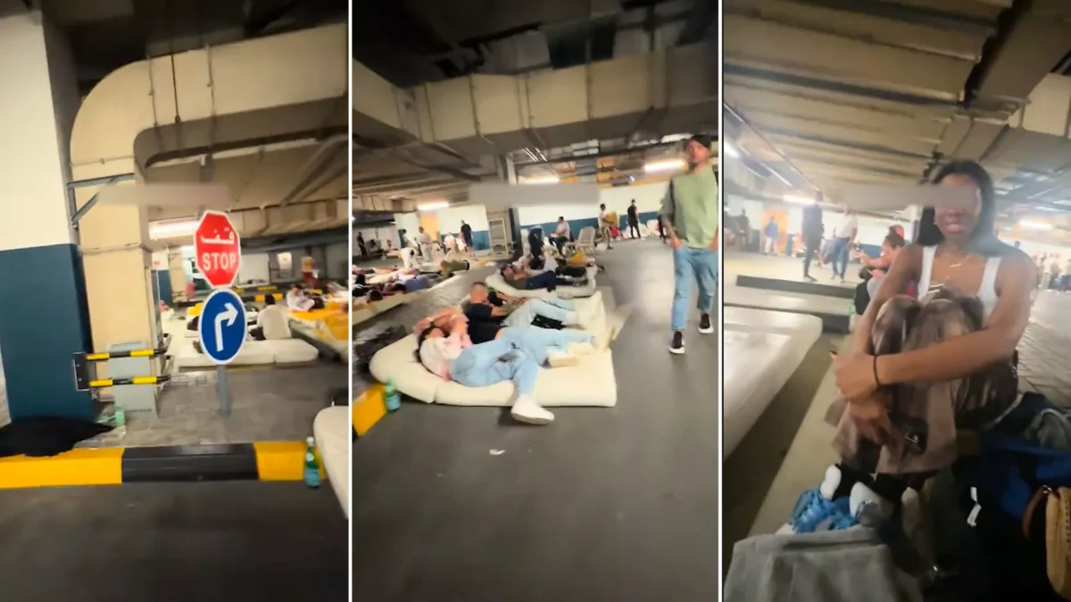 Dubayda gərgin gecə: Turistlər hotellərin parking ərazilərində gecələyib – VİDEO