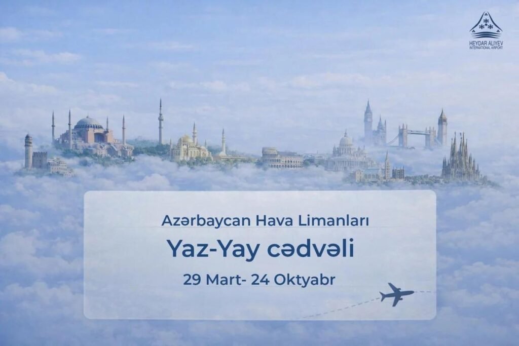 Hava limanı yaz-yay cədvəlinə keçir: BU İSTİQAMƏTLƏRƏ UÇUŞLAR OLACAQ