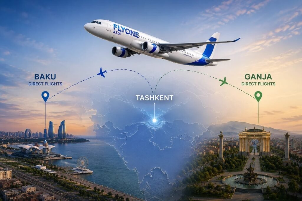 “FLYONE Asia” Daşkənddən Bakı və Gəncəyə uçuşlara başlayıb