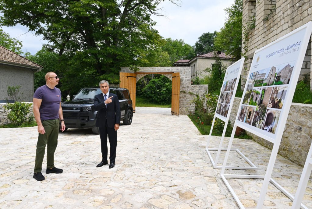 Prezident İlham Əliyev Şuşada “Yasəmən” hotelinin yeni korpusları ilə tanış olub