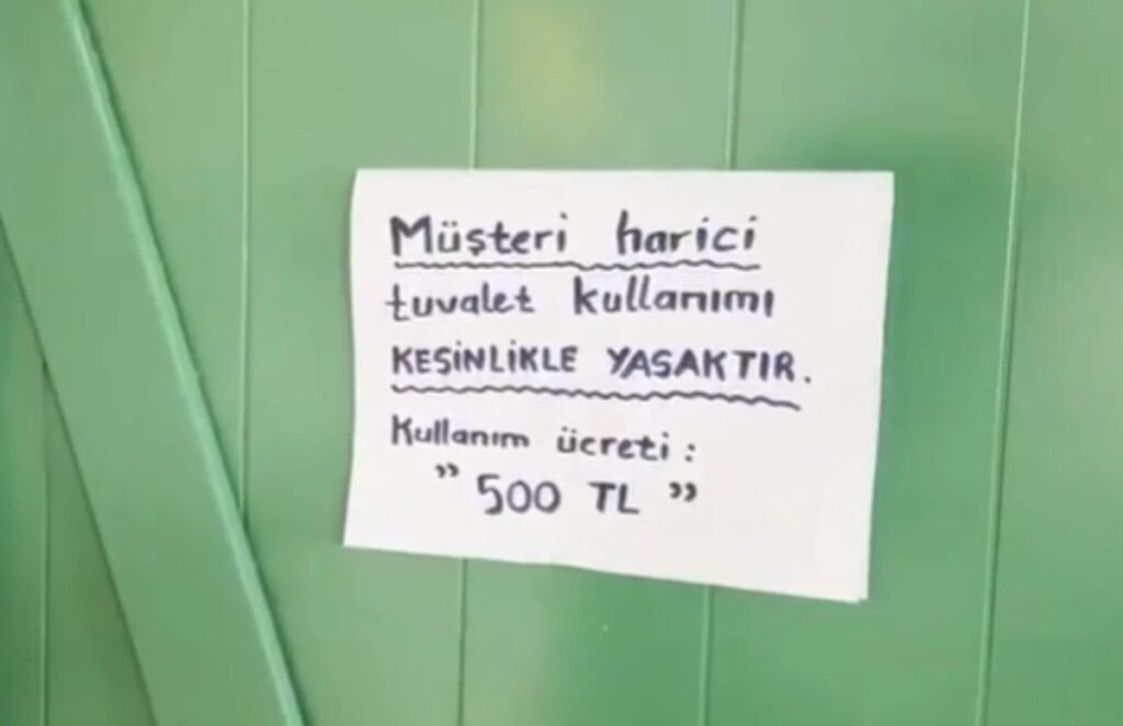 Muğlada tualet istifadəsi üçün tələb olunan 19 manat sosial şəbəkələrdə müzakirələrə səbəb olub